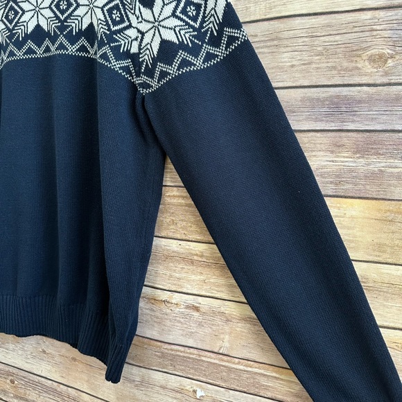 Weatherproof Vintage Sweater Men’s Medium Blue Holiday Snowflake Pullover NWT - Picture 3 of 5